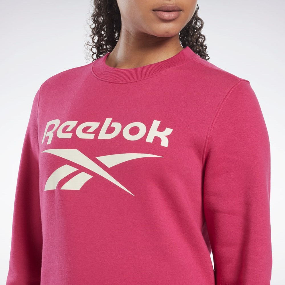 Reebok Reebok Identity Logo Fleece Crew Sweatshirt Lyserød | ANF867215