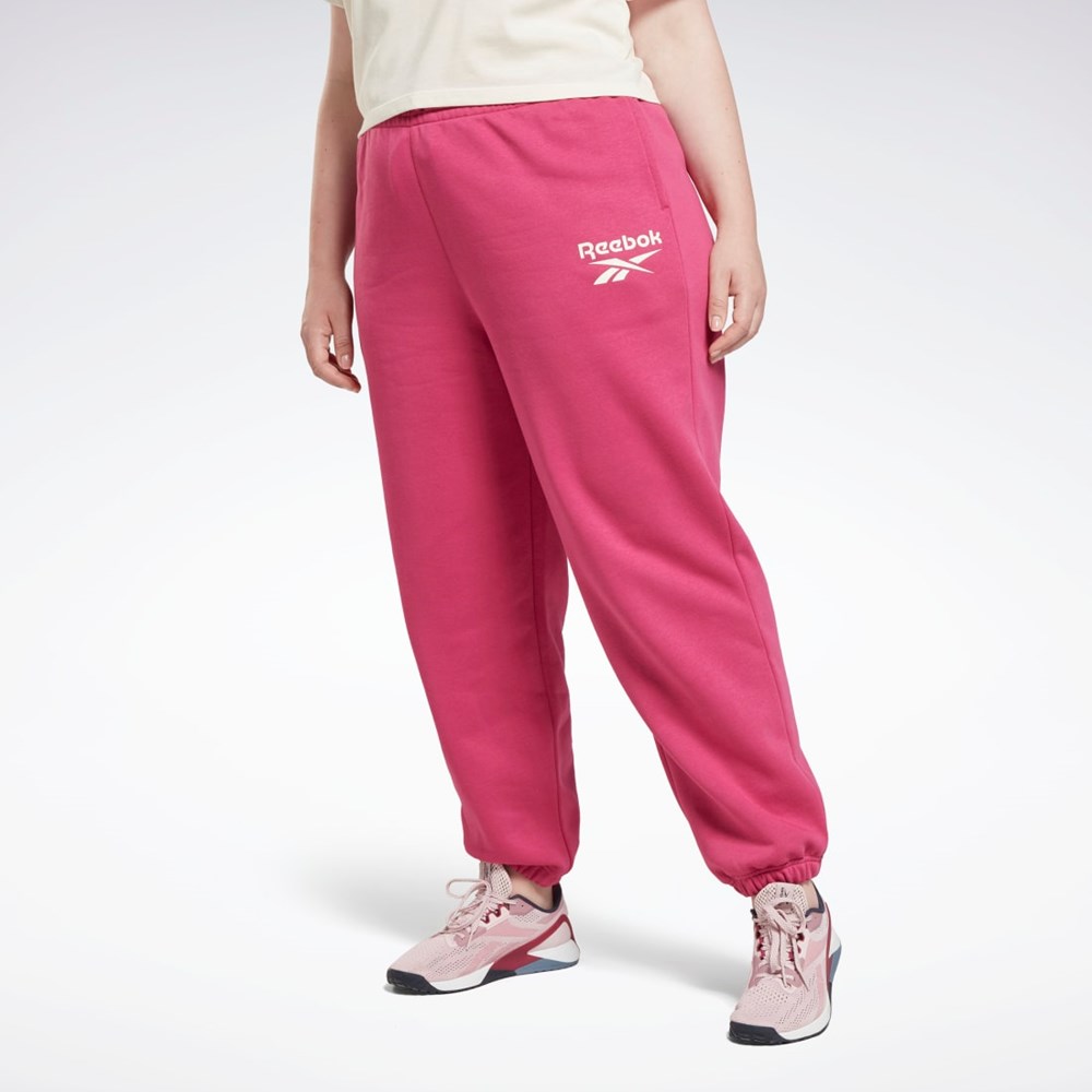 Reebok Reebok Identity Logo Fleece Joggers (Plus Size) Lyserød | JSQ543672