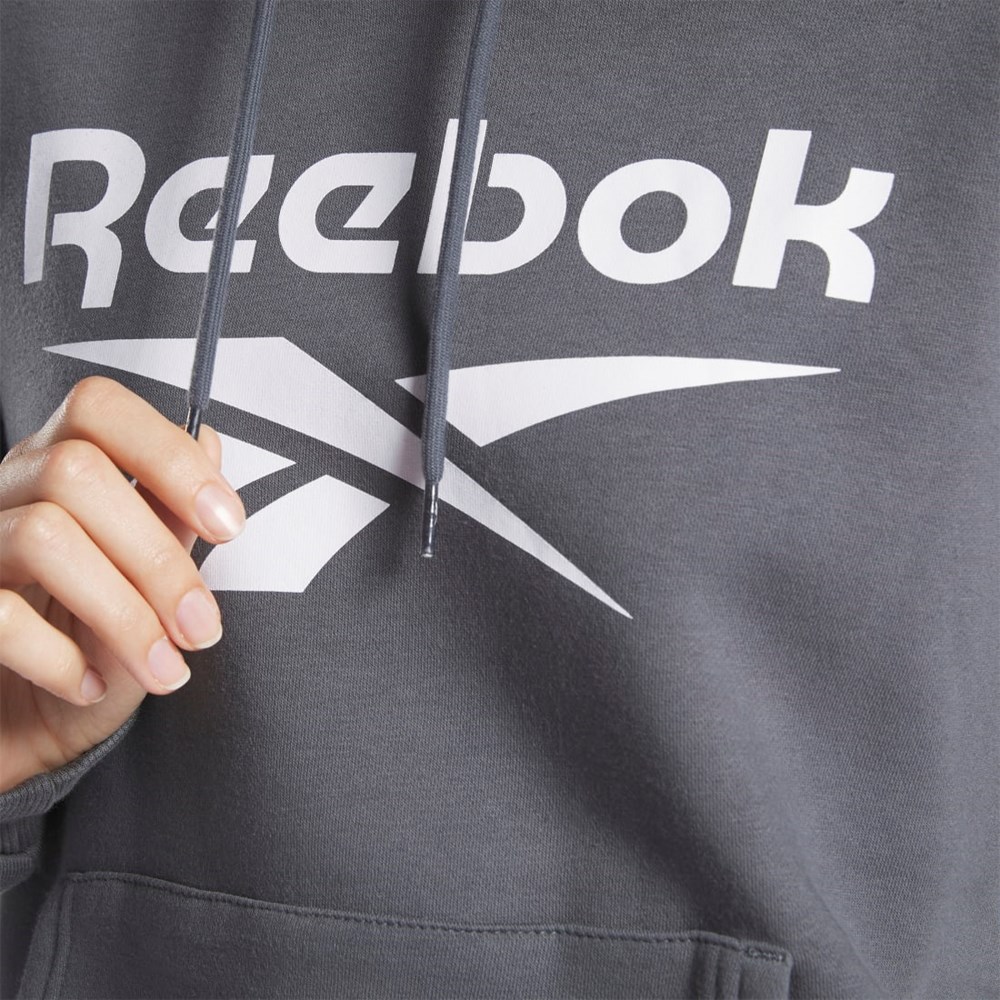 Reebok Reebok Identity Logo Fleece Pullover Hoodie Grå | ASK930784