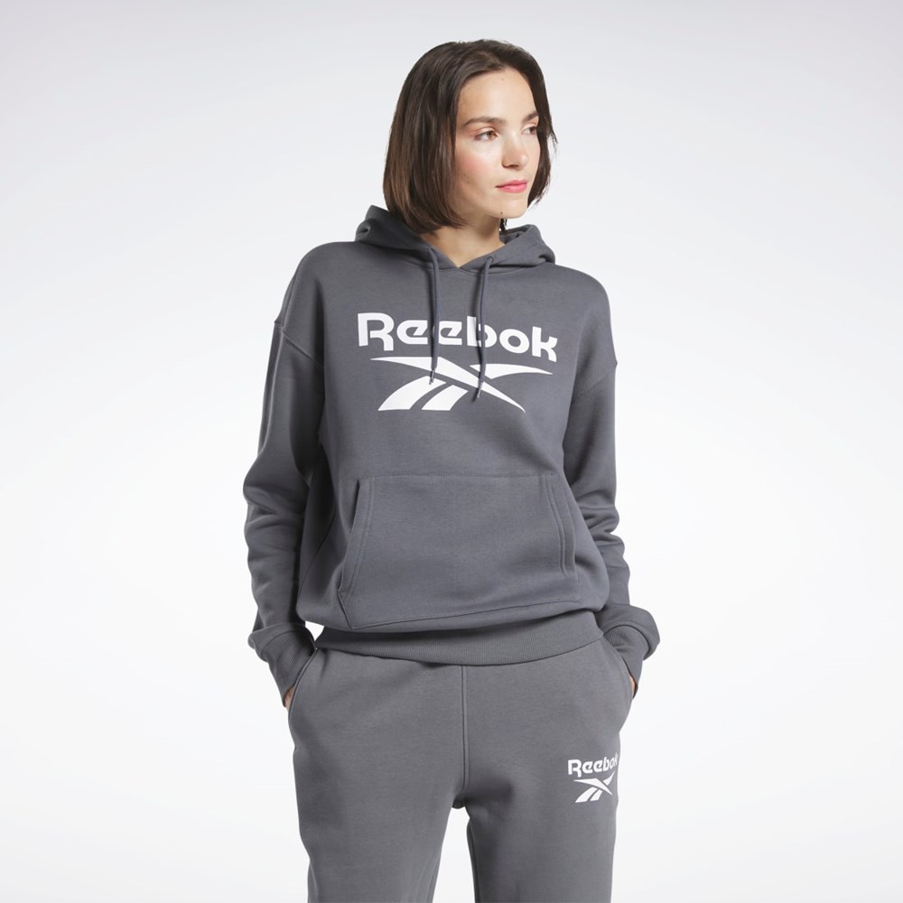 Reebok Reebok Identity Logo Fleece Pullover Hoodie Grå | ASK930784