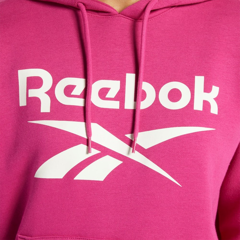 Reebok Reebok Identity Logo Fleece Pullover Hoodie Lyserød | SLU348921