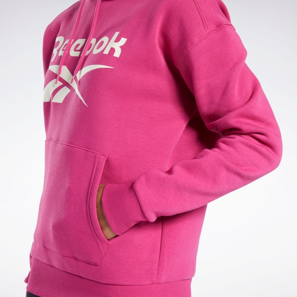 Reebok Reebok Identity Logo Fleece Pullover Hoodie Lyserød | SLU348921