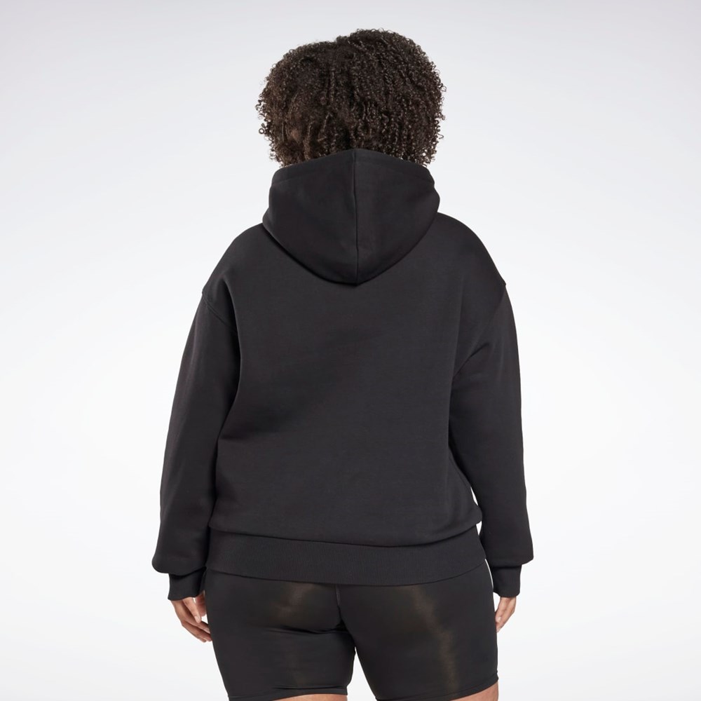 Reebok Reebok Identity Logo Fleece Pullover Hoodie (Plus Size) Sort | XSD271568