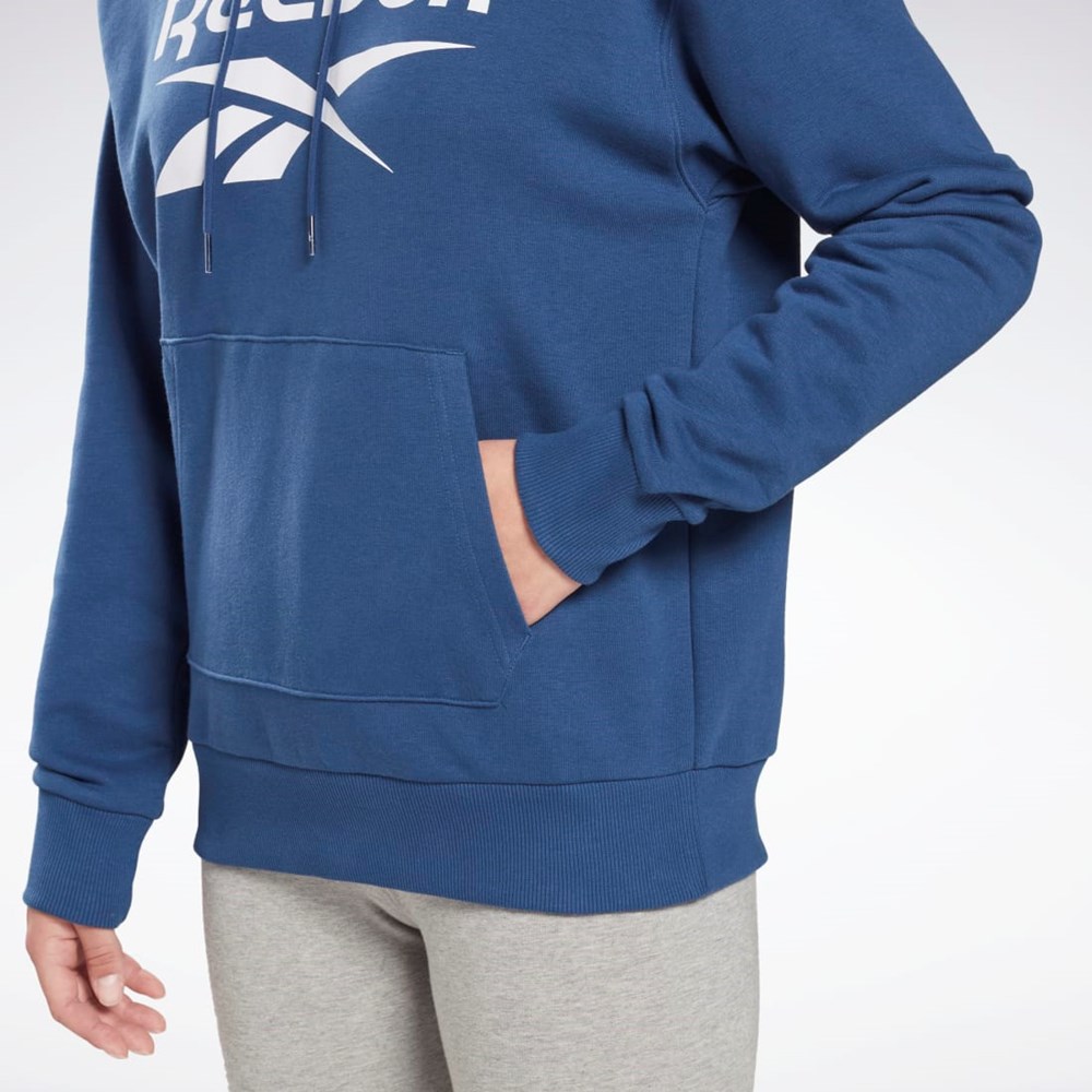 Reebok Reebok Identity Logo French Terry Hoodie Blå | CLN401369