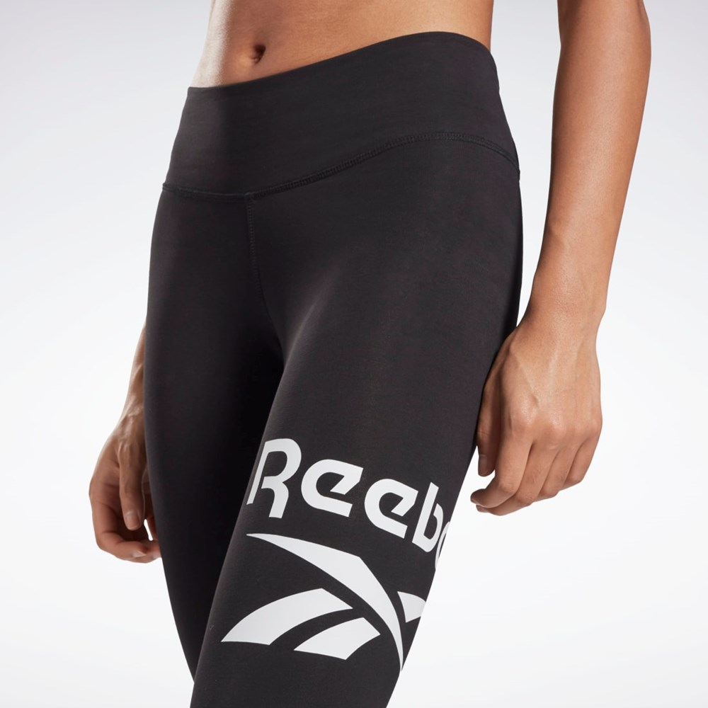 Reebok Reebok Identity Logo Leggings Sort | JNL729850