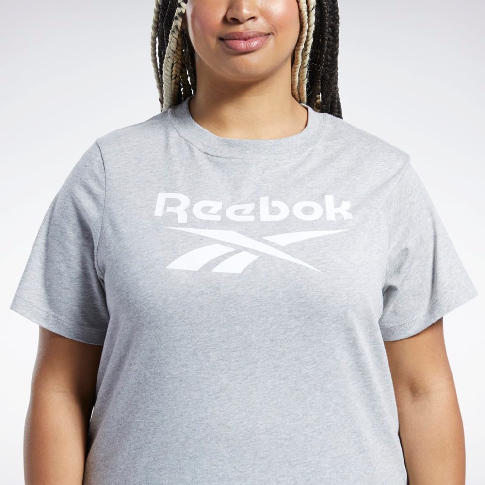 Reebok Reebok Identity T-Shirt (Plus Size) Grå | JDL732945