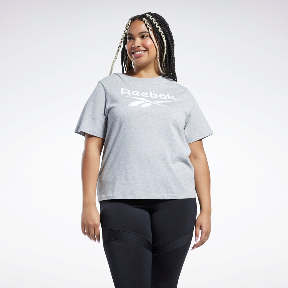 Reebok Reebok Identity T-Shirt (Plus Size) Grå | JDL732945