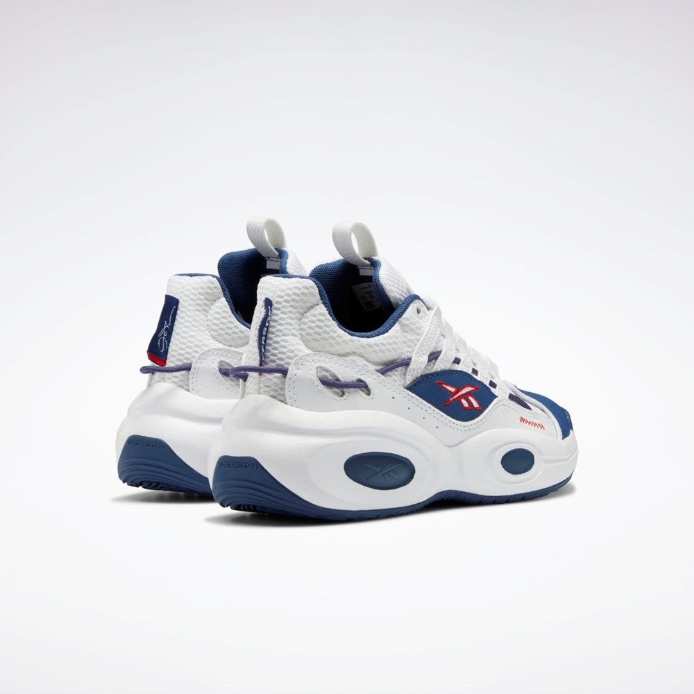 Reebok Reebok Solution Mid Basketball Shoes - Grade School Hvide Blå Rød | BUG102873