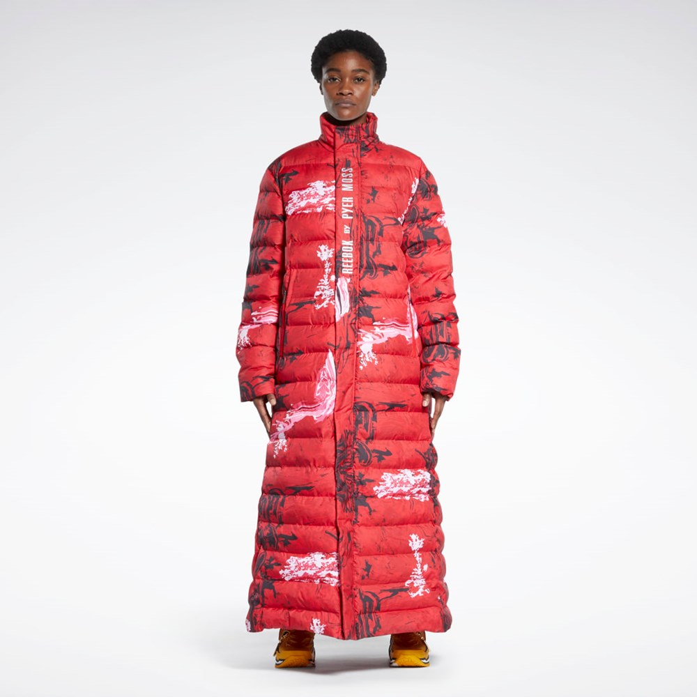 Reebok Reebok by Pyer Moss Long Polstret Coat Rød | YWB851709