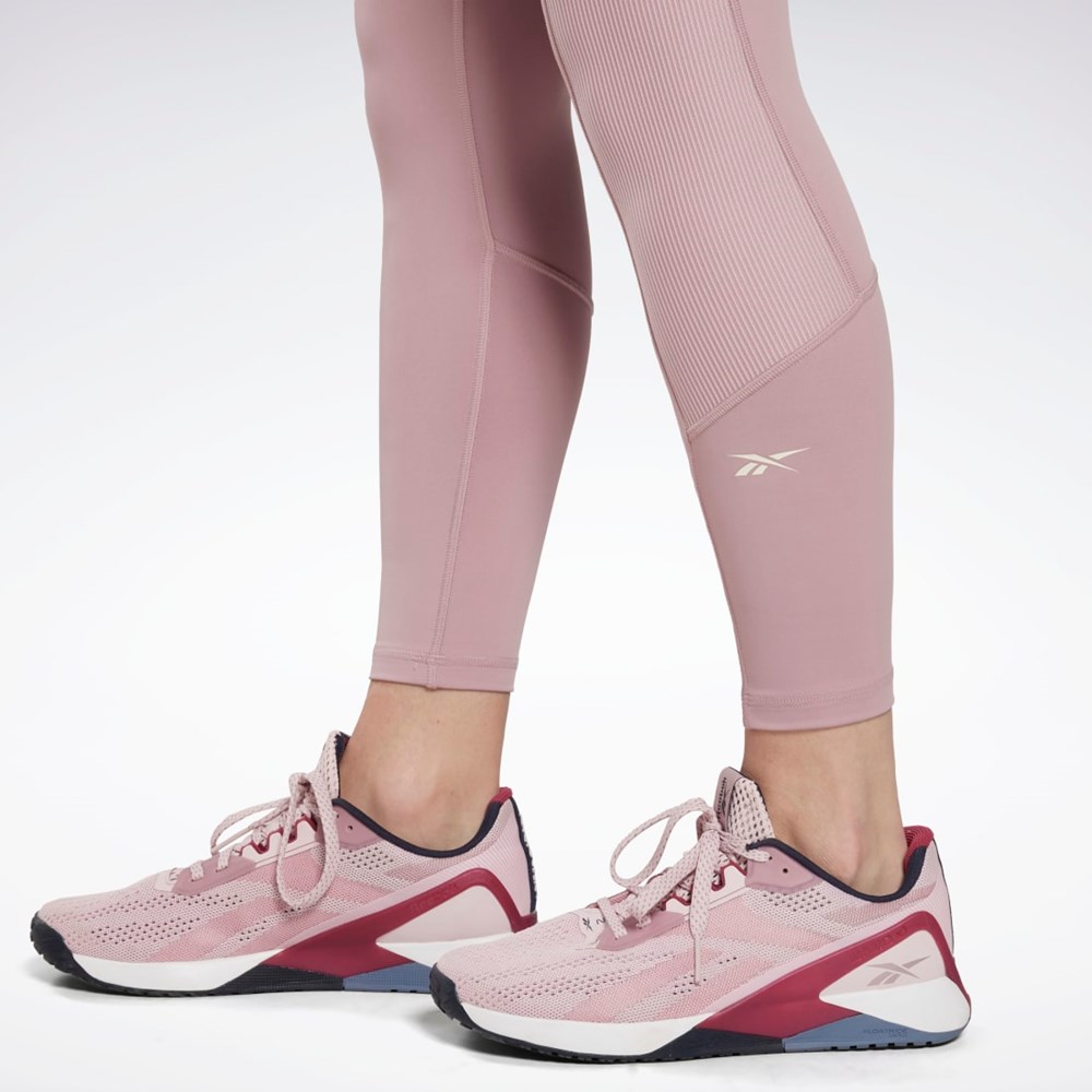 Reebok Rib High-Rise Leggings Infused Lilac | XJV549687