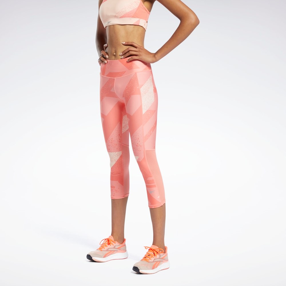 Reebok Run Essentials Allover Print 3/4 Leggings Koral | CBT035624