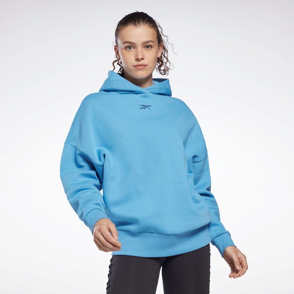 Reebok Studio Recycled Oversize Hoodie Blå | JZX075842