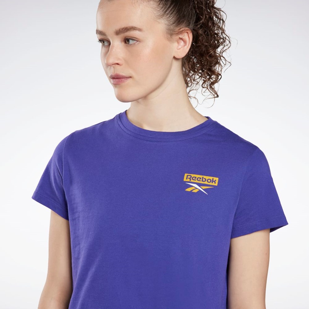 Reebok Trænings Essentials Grafisk T-Shirt Lilla | GRM312845