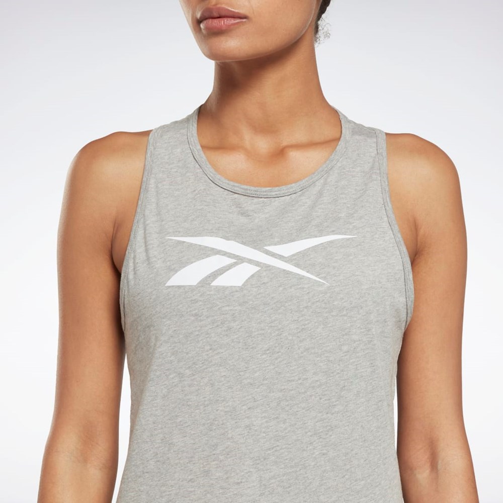 Reebok Trænings Essentials Grafisk Tank Top Grå | UMD745218