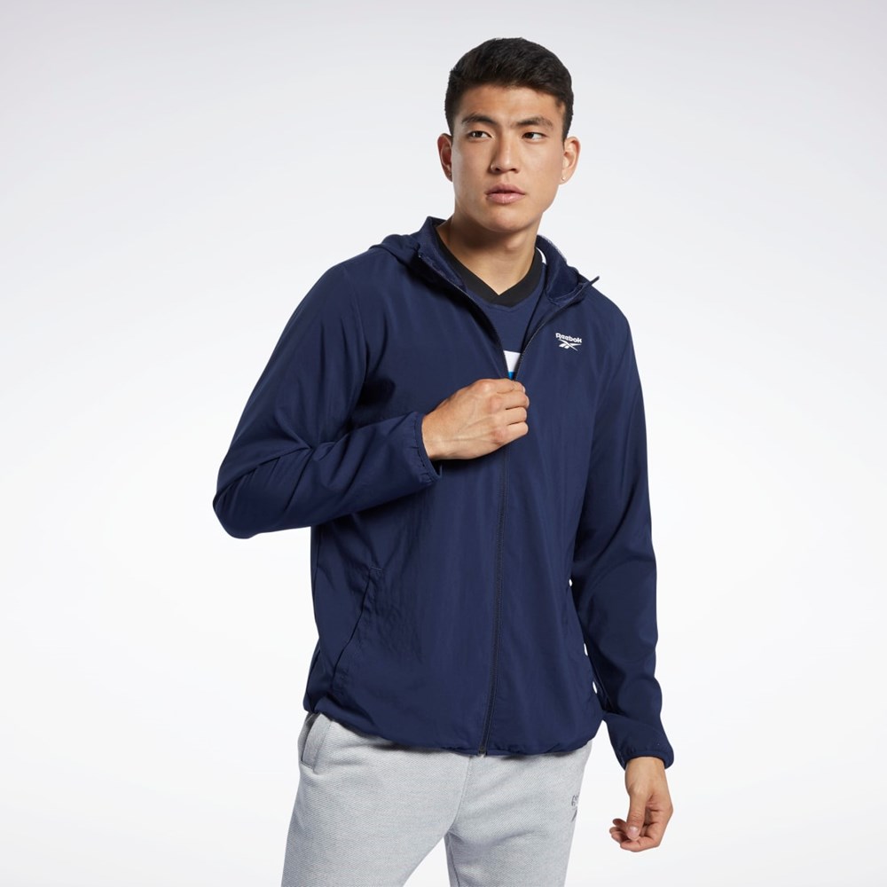 Reebok Trænings Essentials Jacket Mørkeblå | KVN183479