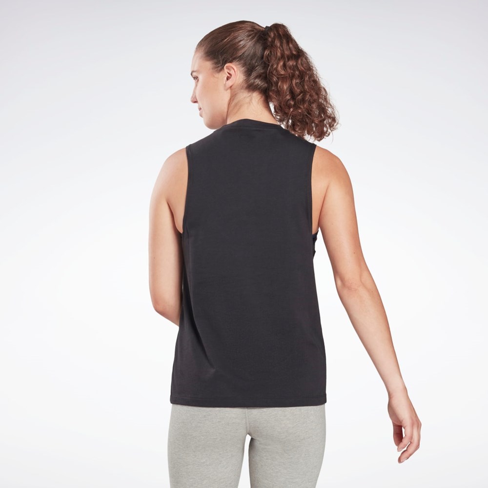 Reebok Trænings Essentials Muscle Tank Top Sort | BNU182764