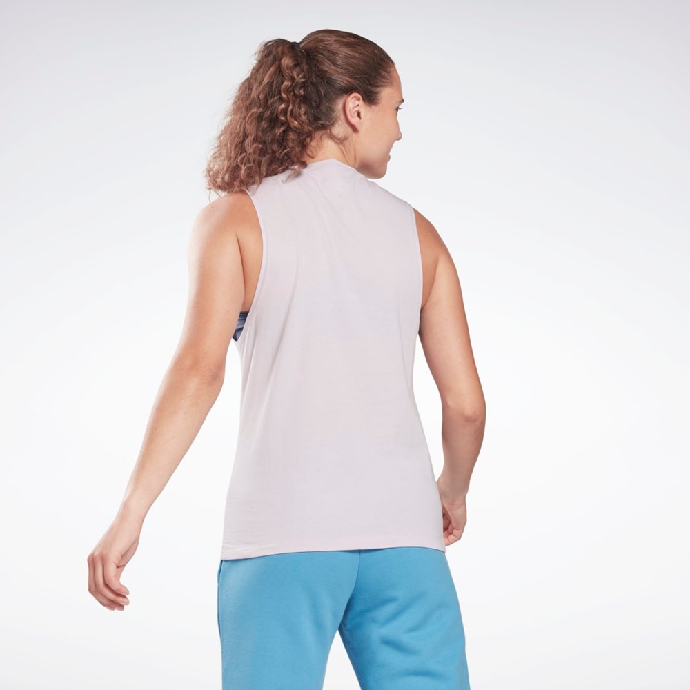 Reebok Trænings Essentials Muscle Tank Top Quartz Glow | FOK410983