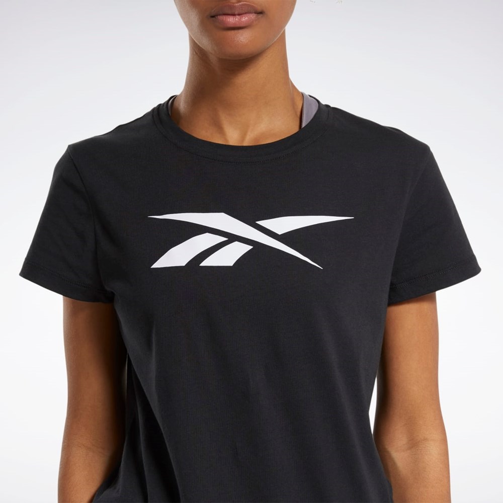 Reebok Trænings Essentials Vector Grafisk Tee Sort | OCM192530