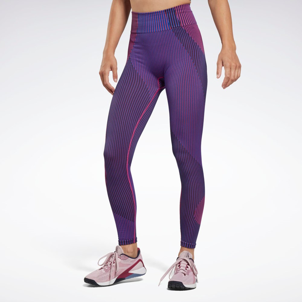 Reebok United By Fitness Myoknit Seamless Leggings Blå | UHJ193546