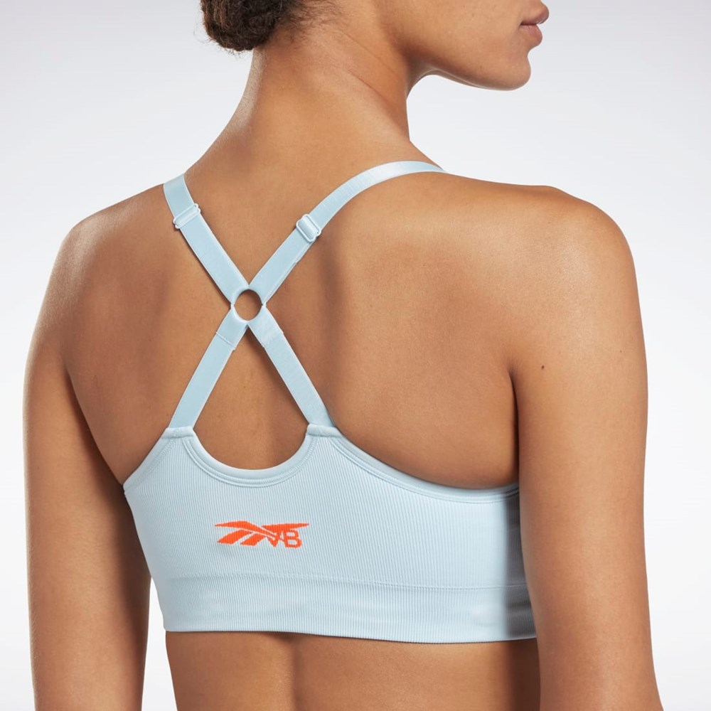 Reebok Victoria Beckham Light-Impact Seamless Bra Blå | EGV509432