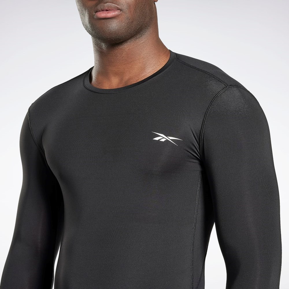 Reebok Workout Ready Compression Long Sleeve Shirt Sort | HLA196750