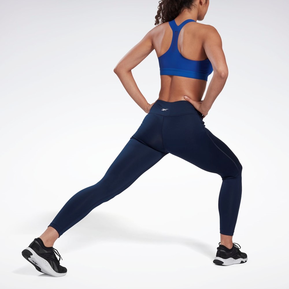 Reebok Workout Ready Leggings Mørkeblå | ELV953428