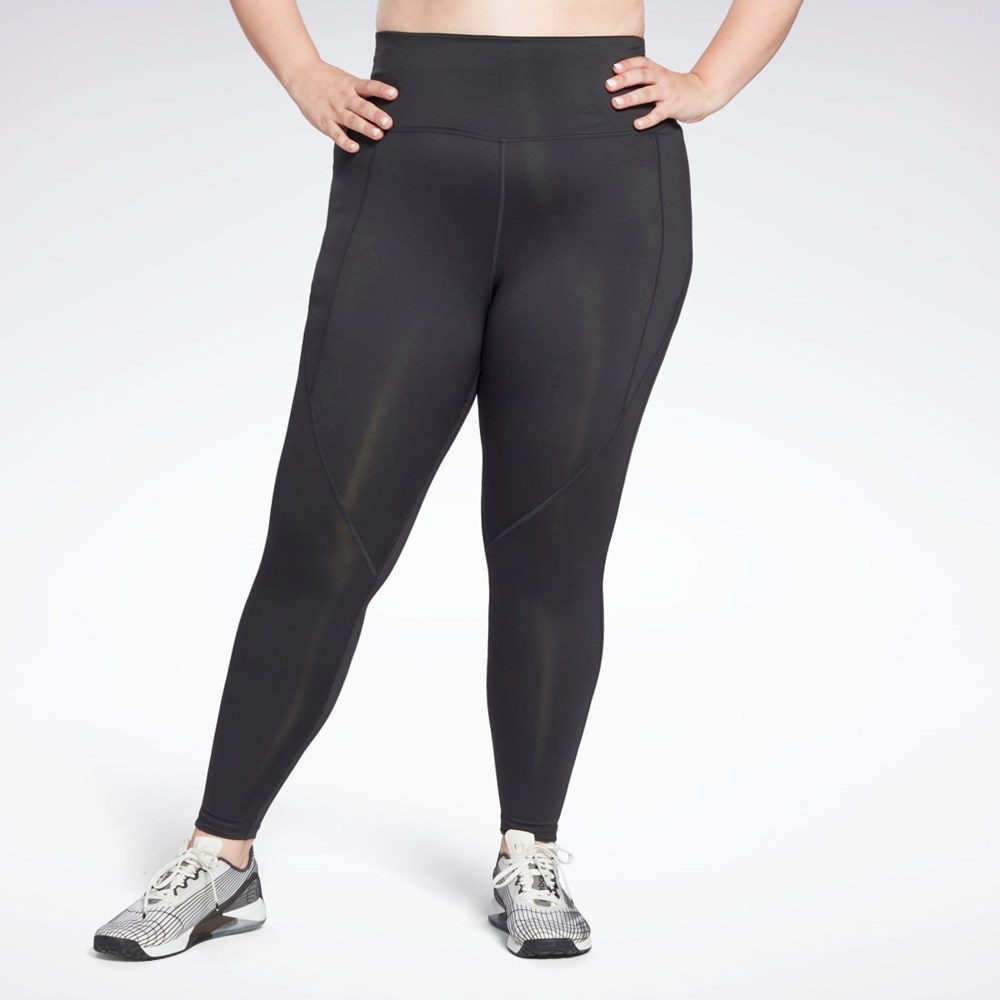 Reebok Workout Ready Pant Program High Rise Leggings (Plus Size) Sort | PXK240157