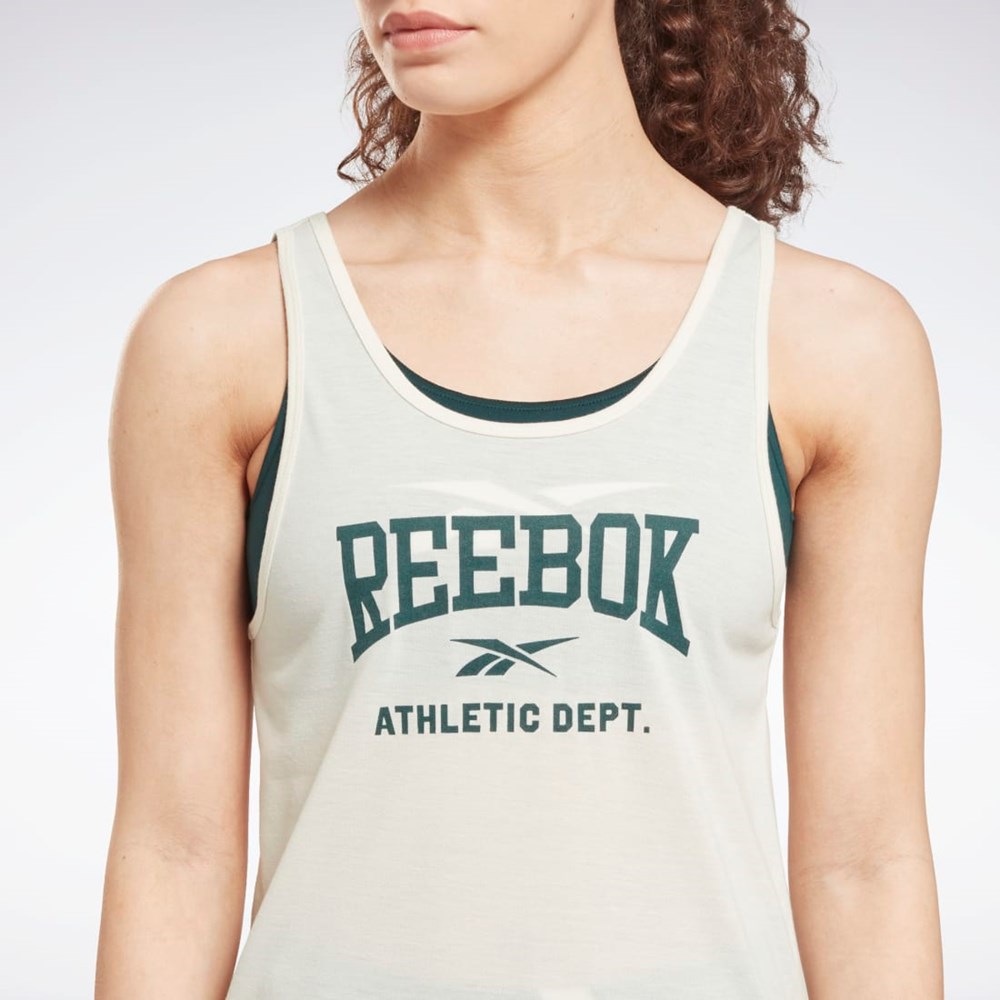 Reebok Workout Ready Supremium Grafisk Tank Top Hvide | ANU247316