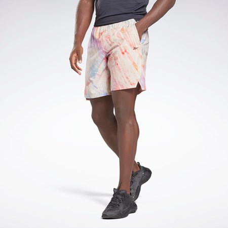 Reebok Allover Print Strength Shorts Moonstone | BIK156748