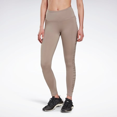 Reebok Bold High-Waisted Ruched Tights Grå | EFI932687