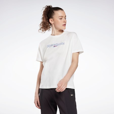 Reebok Brand T-Shirt Hvide | VGO392405