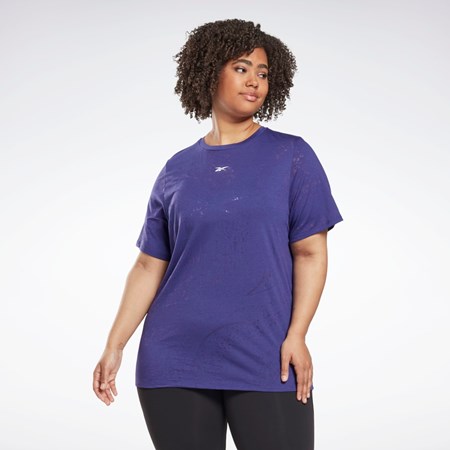 Reebok Burnout T-Shirt (Plus Size) Lilla | RCD948271