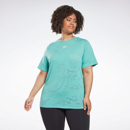 Reebok Burnout T-Shirt (Plus Size) Semi Classic Teal | MJE032467