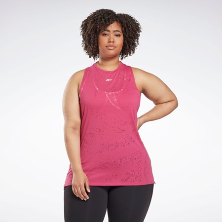 Reebok Burnout Tank Top (Plus Size) Lyserød | TFI891047