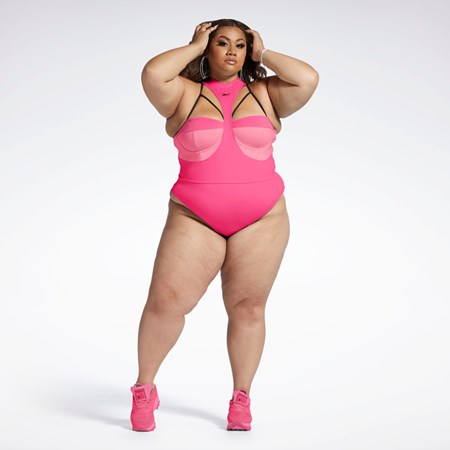 Reebok Cardi B Body Layer (Plus Size) Lyserød Sort | OTF795342