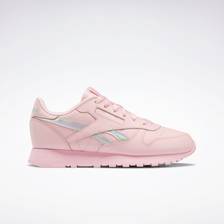 Reebok Classic Leather Shoes - Grade School Lyserød Lyserød Lyserød | XOL694537