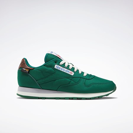 Reebok Classic Leather Shoes Mørkegrøn Brune | DUA567018