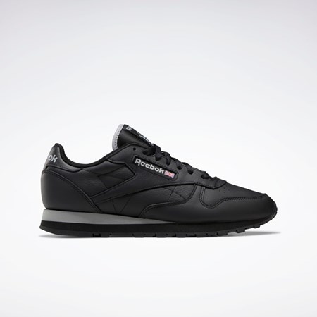 Reebok Classic Leather Shoes Sort Grå Sort | IWA708295