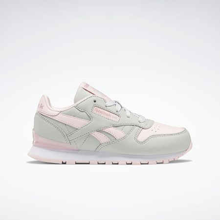 Reebok Classic Leather Step 'n' Flash Shoes - Preschool Grå Grå Lyserød | WVY617895