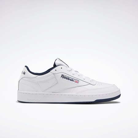 Reebok Club C 85 Shoes Hvide Mørkeblå | LOW261745