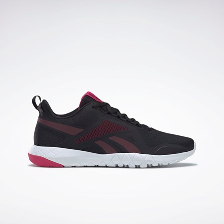 Reebok Flexagon Force 3 Brede D Trænings Shoes Sort Bordeaux Lyserød | ZPR026983