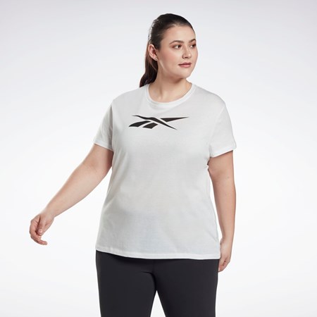 Reebok Grafisk Vector T-Shirt (Plus Size) Hvide | HBQ637821