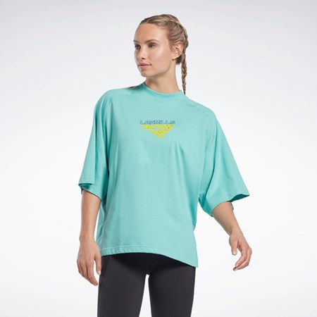 Reebok Les Mills® Layering T-Shirt Semi Classic Teal | ASY136890