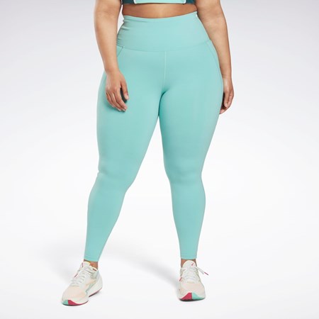 Reebok Lux High-Waisted Tights (Plus Size) Semi Classic Teal | CLX705192