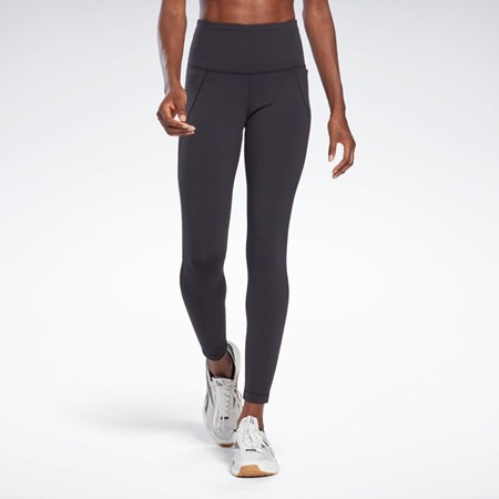 Reebok Lux High-Waisted Tights Sort | ZDJ415386