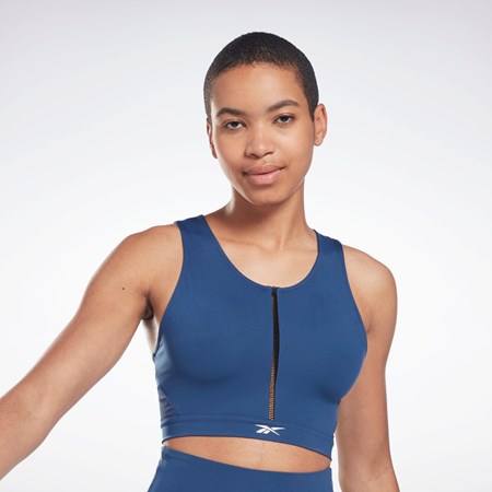 Reebok Lux Perform Crop Top Blå | LWV365729