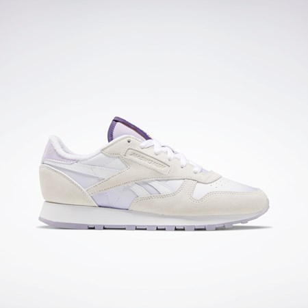 Reebok MadWomen Classic Leather Shoes Hvide Hvide Lilla | APM672314