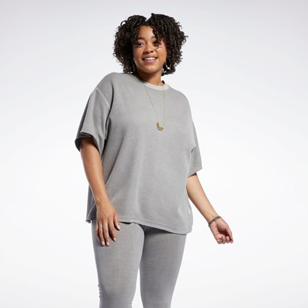 Reebok Reebok Classics Natural Dye Waffle T-Shirt (Plus Size) Grå | CYO591430