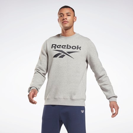 Reebok Reebok Identity Fleece Crew Sweatshirt Grå Sort | XIV138207