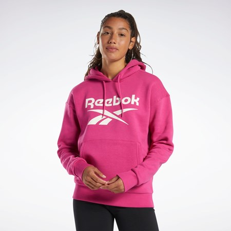 Reebok Reebok Identity Logo Fleece Pullover Hoodie Lyserød | SLU348921